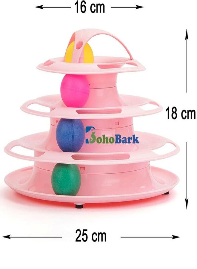 BohoBark Pet Interactive Fun 4 Layers Cat Toy for Cats- Detachable Sturdy Random Colour 1 Pcs - Image 3